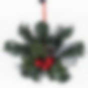 Украшение новогоднее (подвесное) "Еловая ветка" 18*28*6см. (упак.пакет)