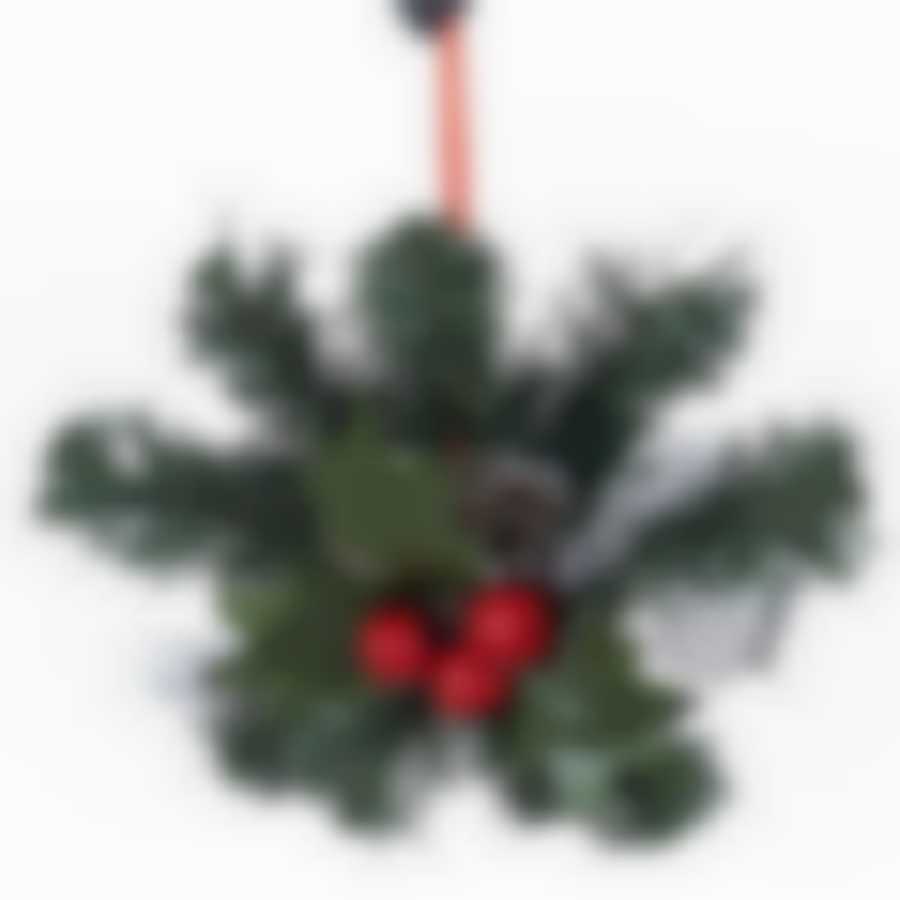 Украшение новогоднее (подвесное) "Еловая ветка" 18*28*6см. (упак.пакет)