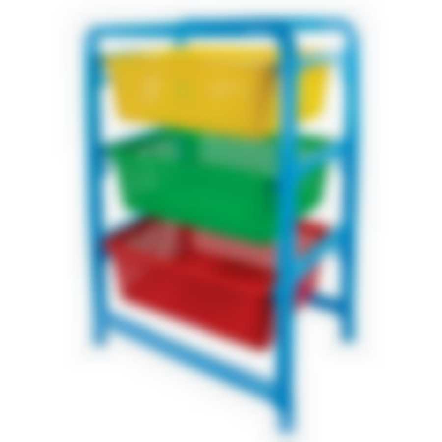 Этажерка для игрушек, 3 секции, 310 х 450 х 640 мм (цвет в ассортименте)