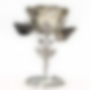 Подсвечник декор. для 1-й свечи "Золотой цветок" 9*9,5*13,5см (металл, стекло)