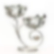 Подсвечник декор. для 2-х свечей "Белый цветок" 19*9*19см