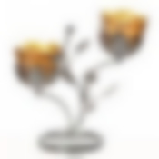 Подсвечник декор. для 2-х свечей "Золотой цветок" 18,5*9,5*17см