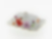 Масленка "Summer day" 18,5*13,5*7,5см (золотая обводка) (фарфор) (подарочная упаковка)