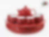 Набор для чайной церемонии 8пр. "Иероглиф" 90/350мл d=34см h=8см (красный) (подарочная упаковка)