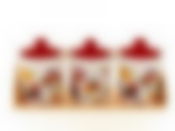 Набор банок 3шт.д/ сып.продуктов "Джем" d=10см h=14см v=550см (на дерев. подставке)