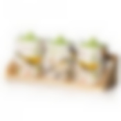 Банки для сыпучих продуктов, набор 3шт. + ложки "Birds" d=8,5см h=12см v=350см (29*10*12,5см ложка l=12,5см (на дер. подст.)) (фигурн.) (подар. упак.)