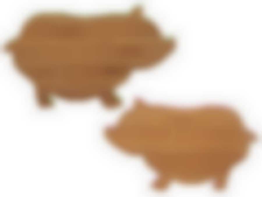 Доска разделочная из бамбука Поросенок 1 шт, 330х220х10 мм