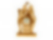 Часы настольные "Античный стиль" 20,5*7,5*35см (часы-d=6,5см, батарейка-1"AAA") (полистоун) (белая упаковка)