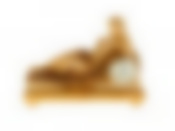 Часы настольные "Юная дева" 27,5*10,5*20см (часы-d=6,5см, батарейка-1"AAA") (полистоун) (белая упаковка)