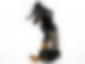 Фигурка декоративная "Такса-модница" 22,5*20*39см (полистоун, текстиль) (белая упаковка)