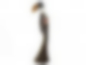 Фигурка декоративная "Японка с зонтом" 11*14*55,5см (полистоун, текстиль) (белая упаковка)