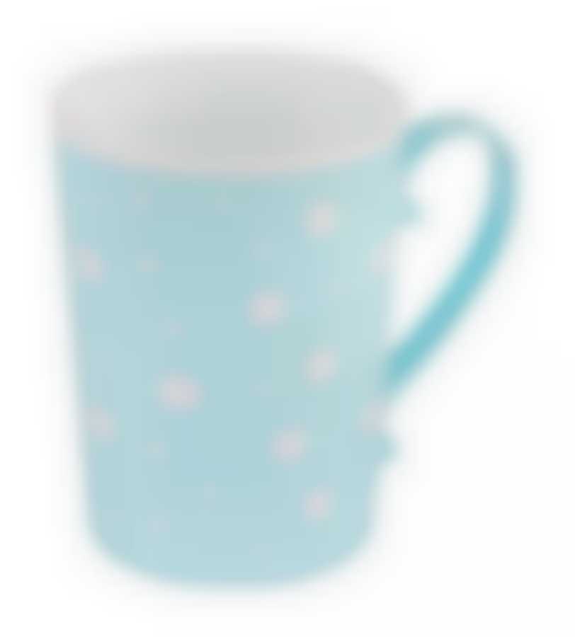 Кружка Горошек 0,35 л (бело-голубой)