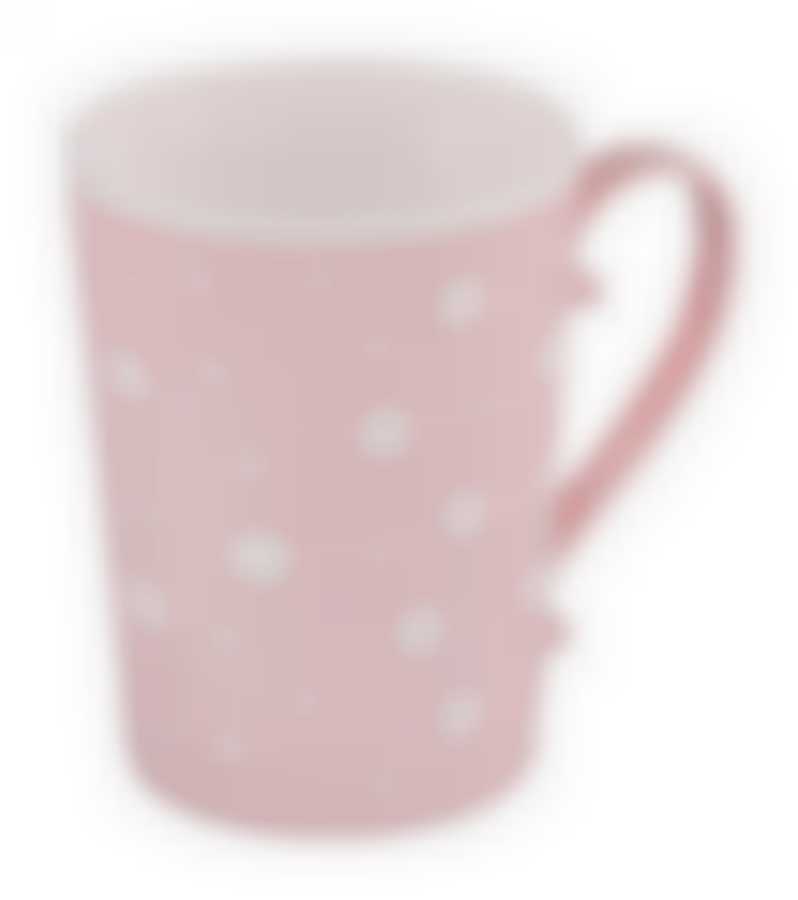 Кружка Горошек 0,35 л (бело-розовый)