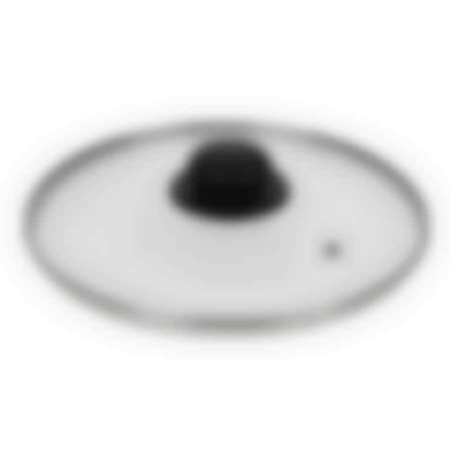 Крышка 16см с ручкой стеклян. метал/обод низ.