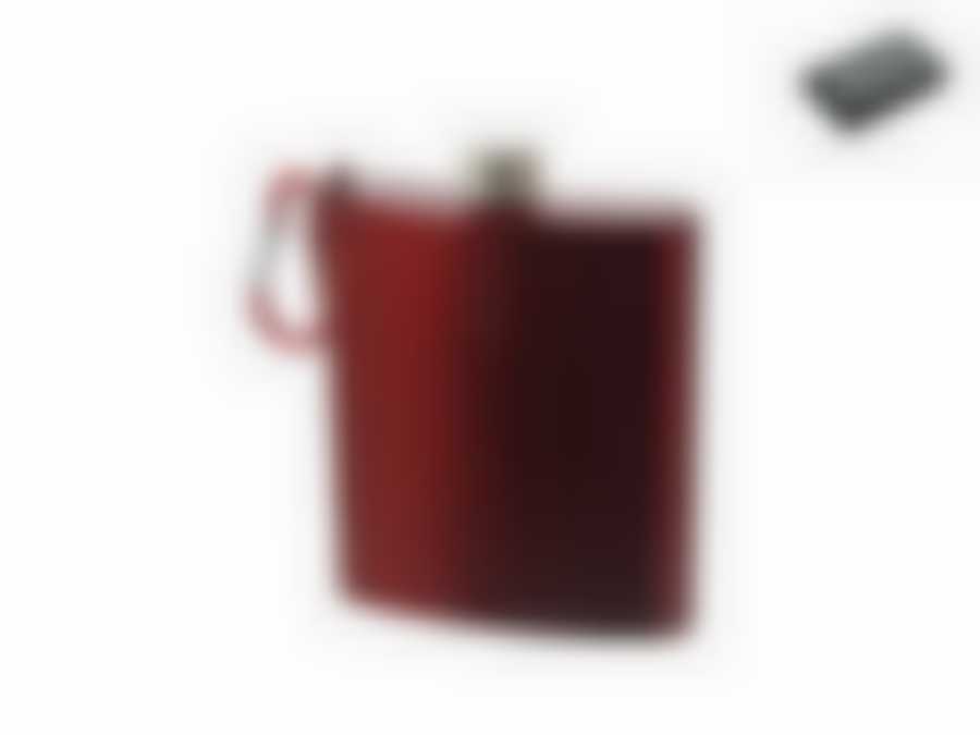 Фляжка сувенирная "Кардинал" v=210мл (металл) (черная упаковка)