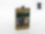 Фляжка сувенирная "Рыбалка" v=270мл (металл) (черная упаковка)