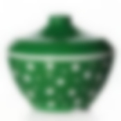 Сахарница с крышкой "Горошек", объем 0,5 (бело-зелёная)