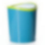 Контейнер для мусора настольный с пл.кр., о=1,6 л, д=135 мм, в=160 мм (бирюз.)