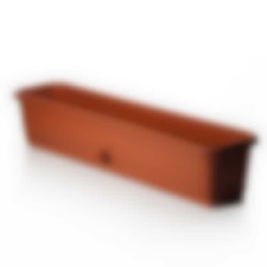 Балконный ящик с поддоном 800 мм (терракотовый)