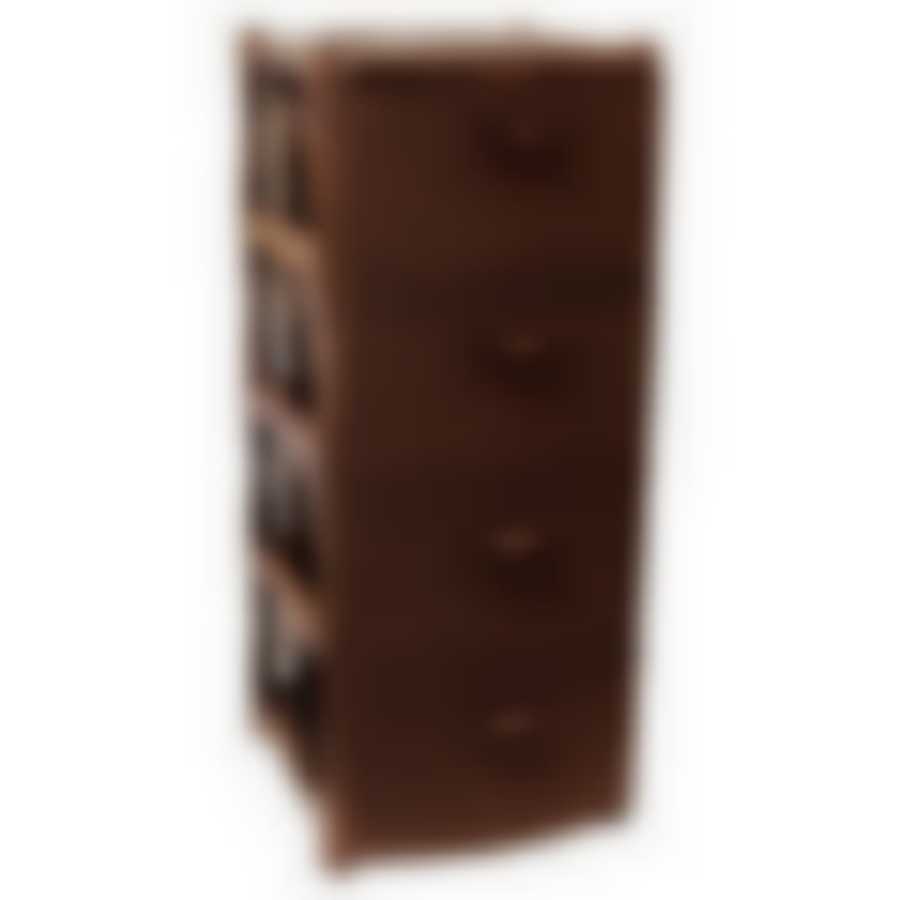 Комод Ротанг 4 секции (коричневый ротанг)