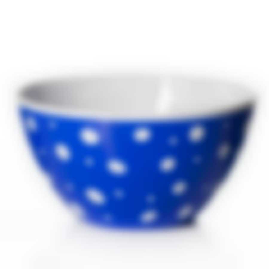 Салатник "Горошек", объем 1,45 л (бело-синий)