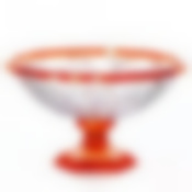 Ваза для фрук."Хрусталь", д= 275 мм, в=160мм (с красной окант. и нож.)