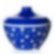 Сахарница с крышкой "Горошек", объем 0,5 л (бело-синяя)