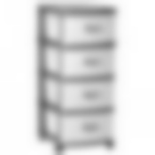 Комод "КЛАССИК" 4 секции, 505*405*960 мм (серый мрамор с серым)