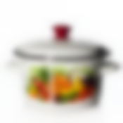 Кастрюля эмалированная коническая, с декором, объем 3л