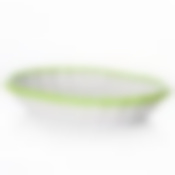 Салатник овальный "Греческий", объем 1,2 л, 255*195 мм (бело - зеленый)
