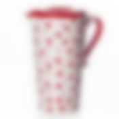 Кувшин с крышкой "Горошек", объем 2,5 л (красный с белым)