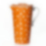 Кувшин с крышкой "Горошек", объем 2,5 л (белый с оранжевым)