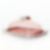 Масленка с прозрачной крышкой "Горошек", 185*120 мм (бело-красная)