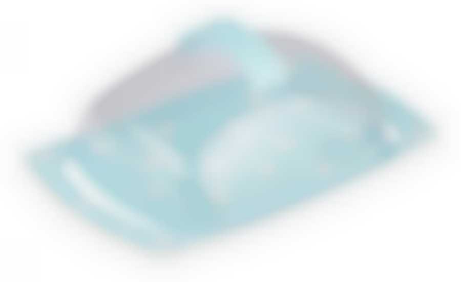 Масленка Горошек (бело-голубой)