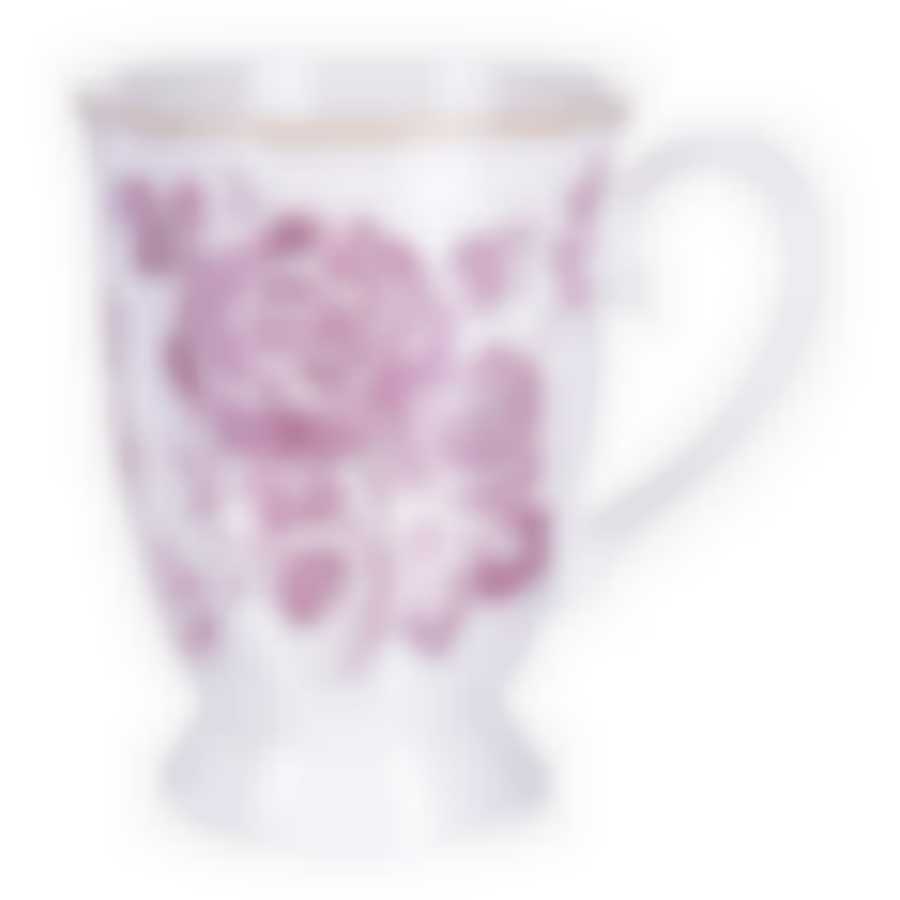 Кружка фарфоровая 330 мл Цветы LR (х48)