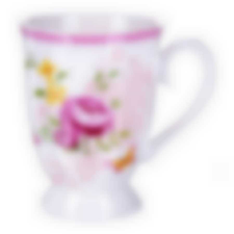 Кружка фарфоровая 330 мл Цветы LR (х48)