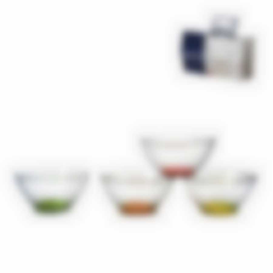 Набор салатников КОСМОС 12.5см с цветным дном 4шт