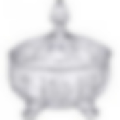 Конфетница с крышкой "MUZA CRYSTAL" диаметр=17 см. высота=21 см.