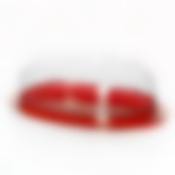 Масленка КРИСТАЛЛ, 105*190 мм, высота 60 мм (цвет красный прозрачный)