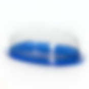 Масленка КРИСТАЛЛ, 105*190 мм, высота 60 мм (цвет синий прозрачный)