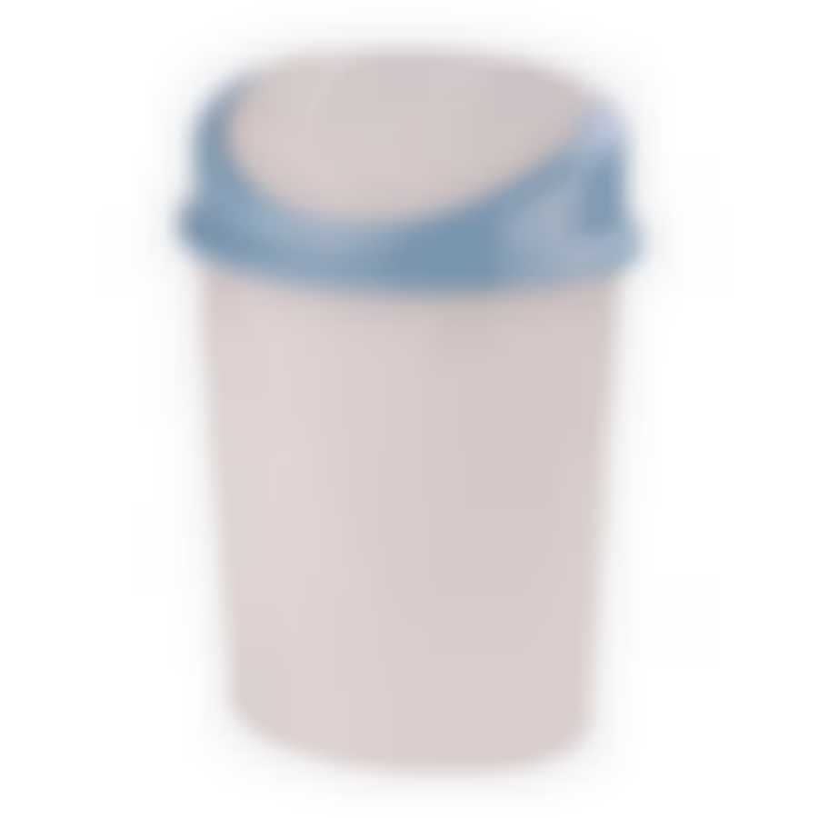 Контейнер для мусора овальный 8л (св.серый)