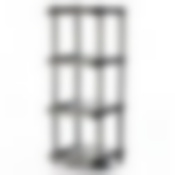 Полка в прихожую МАЛАЯ УНИВЕРСАЛ, 4 секции,310*307*807 мм (металлик)