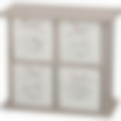 Шкатулка с 4-мя ящиками коллекция "ПОЛОСКИ И ГОРОШЕК" 21*24*10 см.