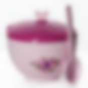 Сахарница с ложкой Мозаика 0,65 мл, диаметр 130 мм (хризантема)