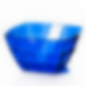 Салатник КВАДРО, 2 л, 185 х 185 х 100 мм (синий прозрачный)