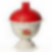 Вазочка на ножке Мозаика для варенья, высота 155 мм, диаметр 130 мм (Маки)