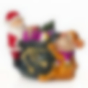 Фигурка декоративная House & Holder "Дед Мороз и обезьяна"