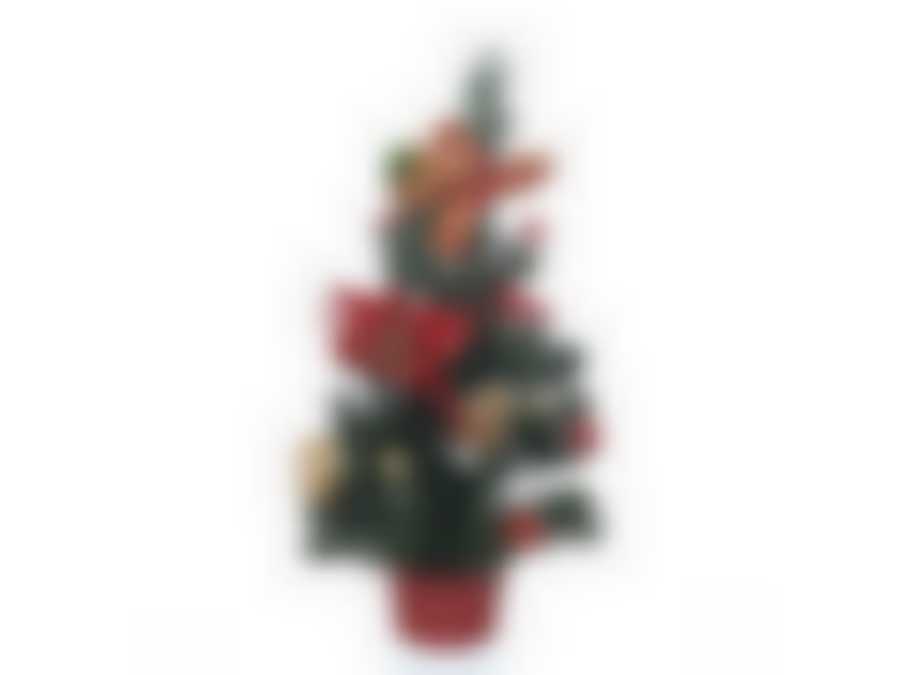 Ель новогодняя (с украшением) h=30см. (упаковочный пакет)