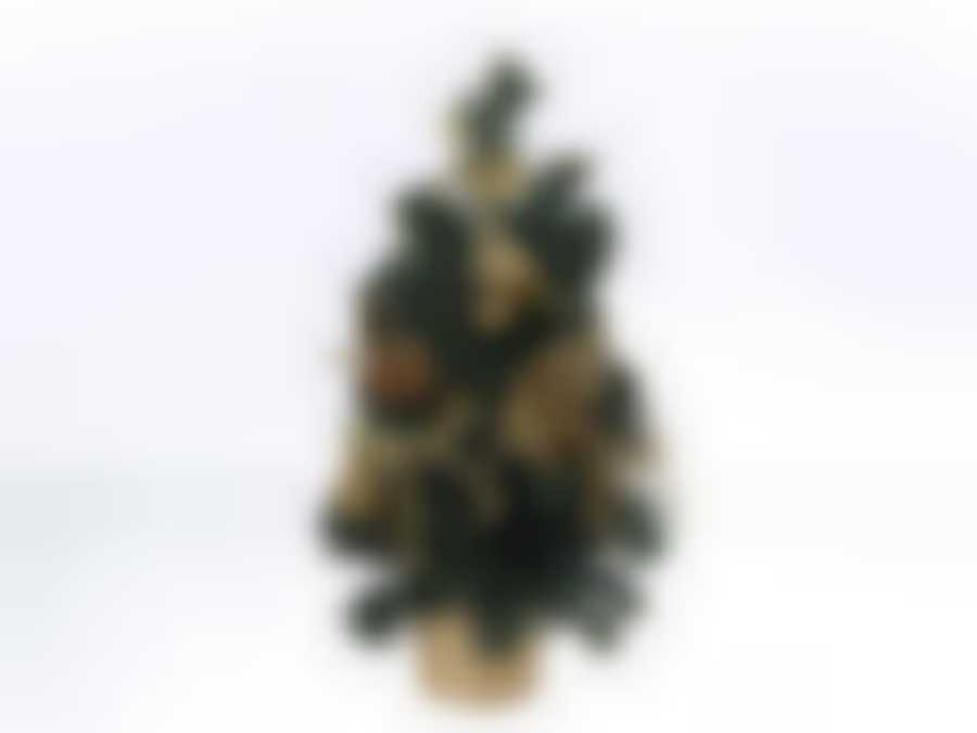 Ель новогодняя (с украшением) h=30см. (упаковочный пакет)