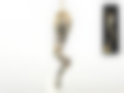 Украшение ёлочное (подвесное) "Золотая спираль" h=19см. (стекло) (подарочная упаковка)